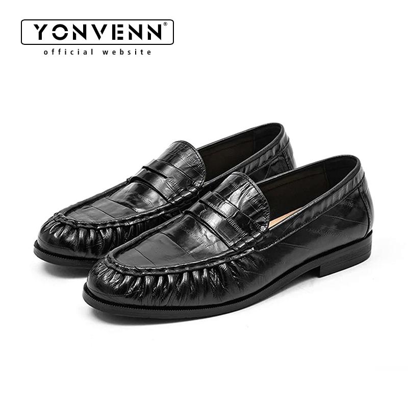 Men Shoes Boss - Pearlescent eel skin loafers for men