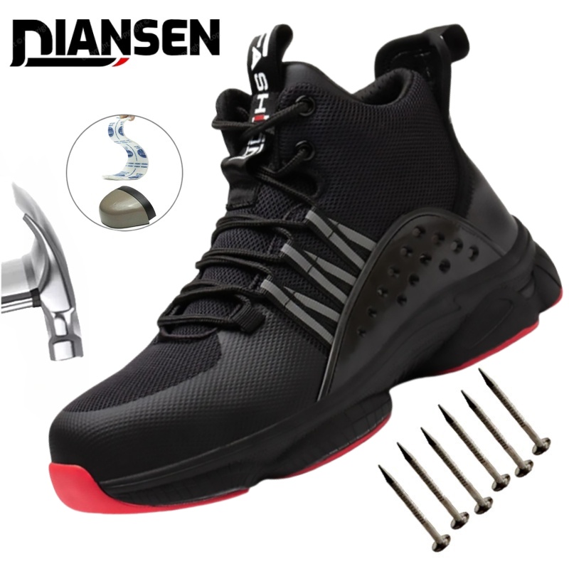 Work Boot Steel Toe - Mesh Lightweight Safety Shoes Protective Shoes
