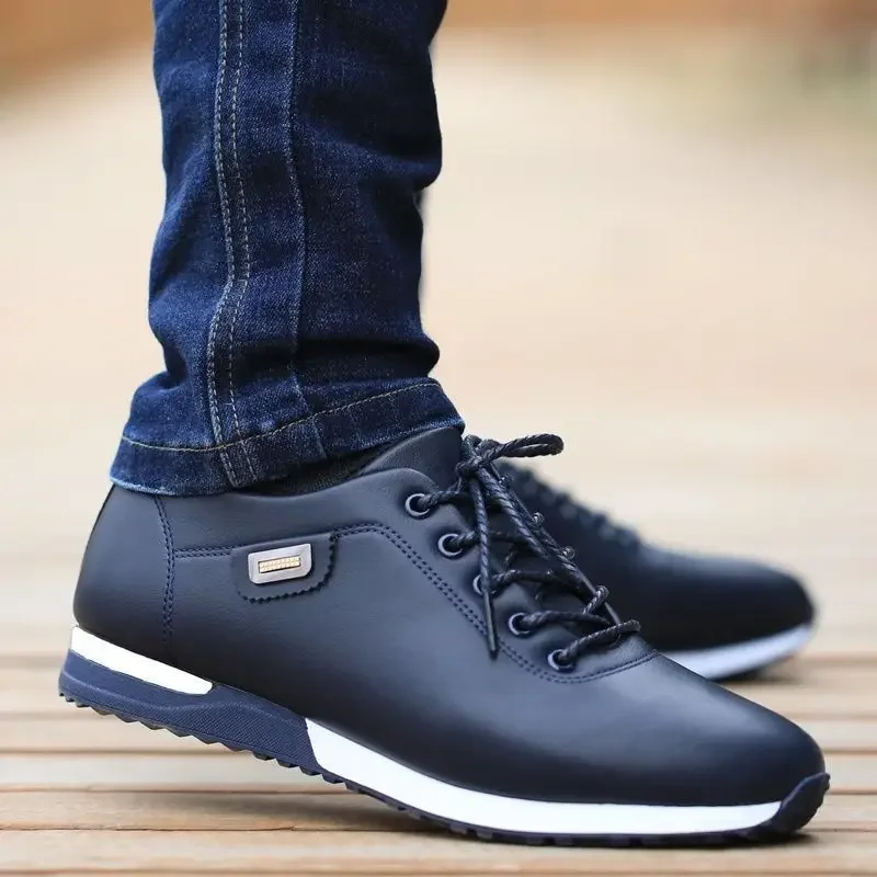 Men Shoes Boss - Business Men's Leather Shoes Trendy Sneakers