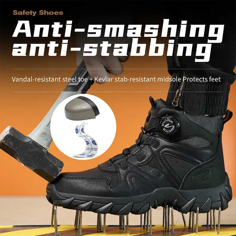 Work Boot Steel Toe - New Men's Safety Boots Work Boots