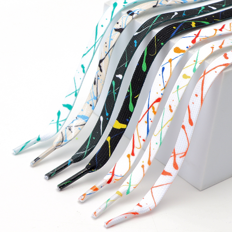 New Splash Ink Shoelaces for S - Men Shoes White Colour recension och pris