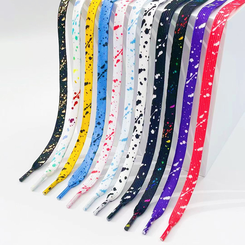 New Splash Ink Shoelaces for S - Men Shoes White Colour recension och pris