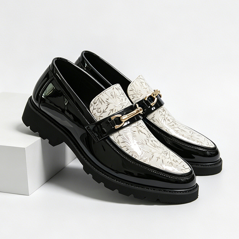 Men Two Tone Bamboo Print Pate - Men Shoes Boss recension och pris