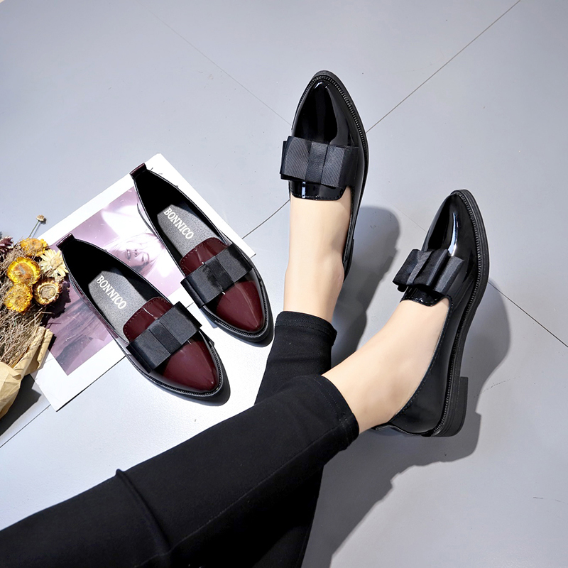 Black/ Wine Red Patent Leather - Dress Shoe Pointed recension och pris