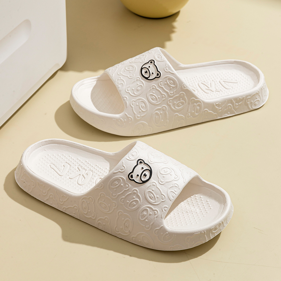 Printting Cute Bear Women Slip - Men Shoes On recension och pris