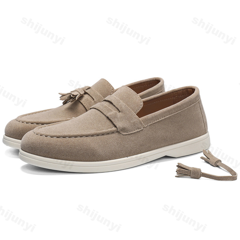 Men Flat Loafers Frosted Suede - Men Shoes For Wedding recension och pris