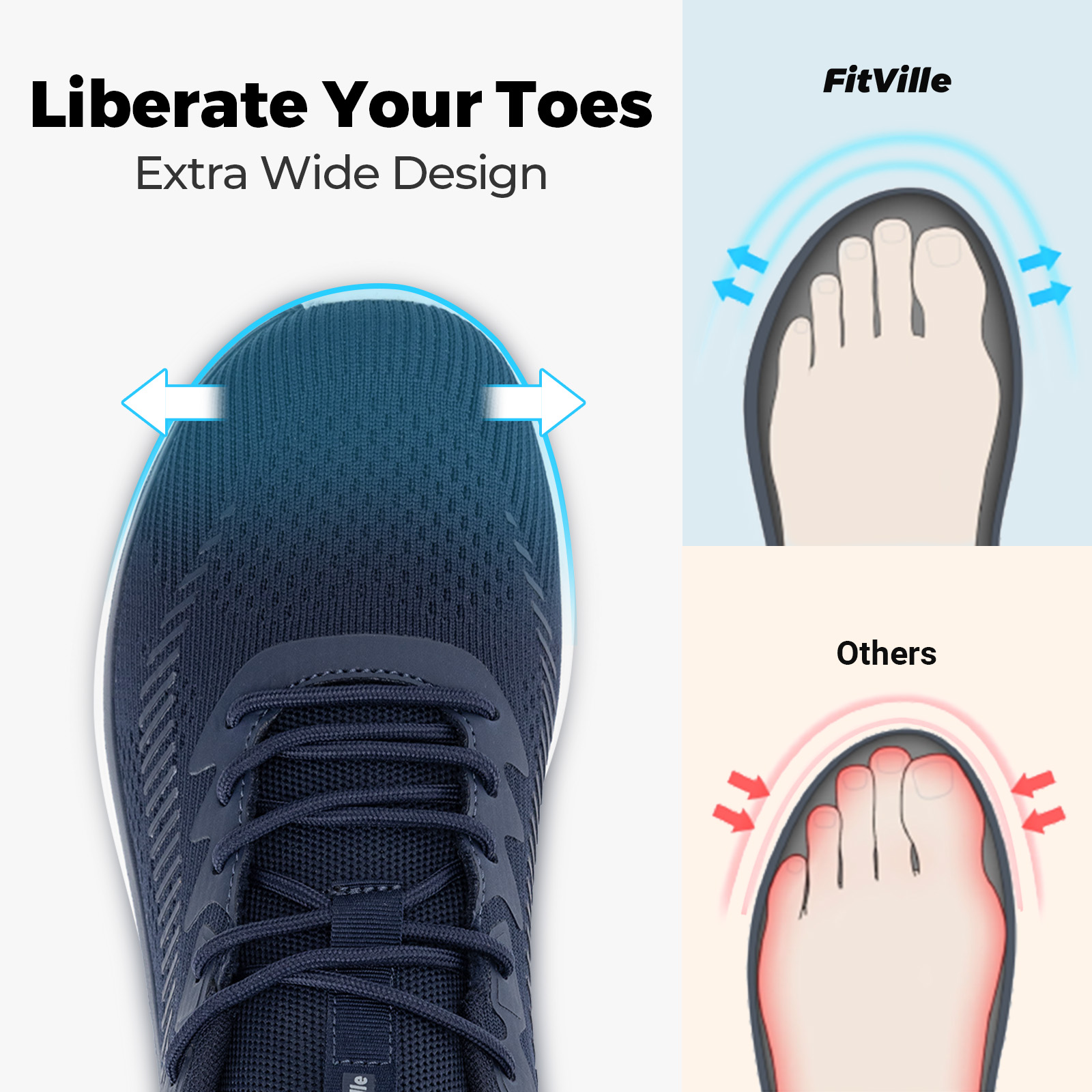FitVille Men's Walking Shoes L - Men'S Shoes Plantar Fasciitis recension och pris