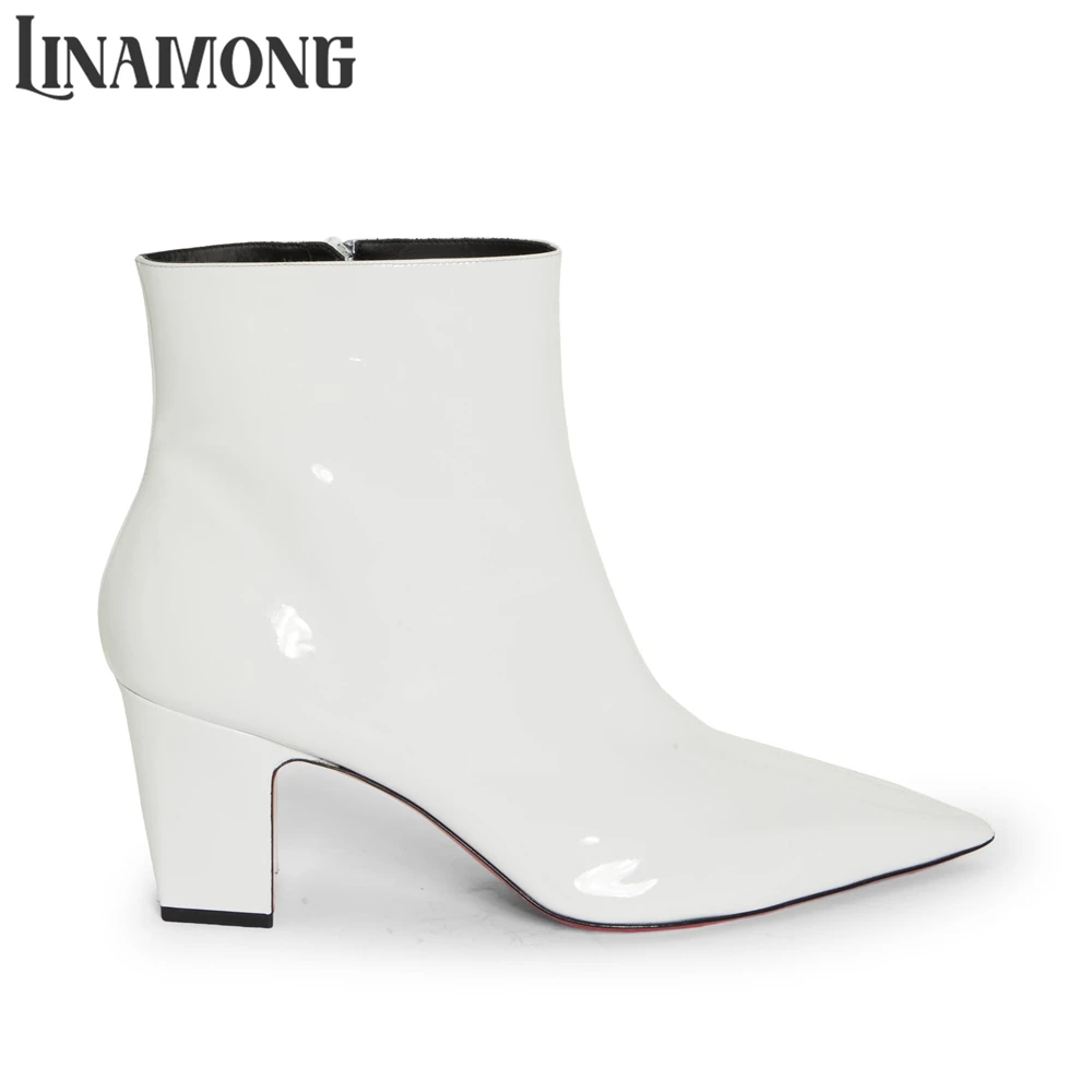 5cm Block Heel Booties for Men - Men Shoes White Colour recension och pris