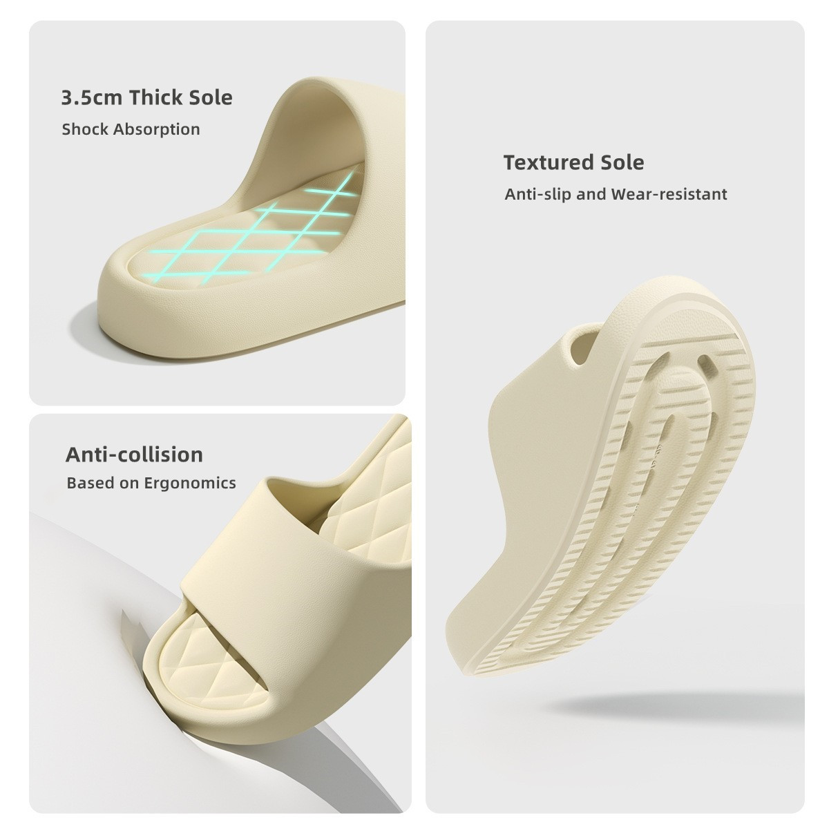 Women Summer Slippers 3.5cm Th - Flip Flop Beach Men recension och pris