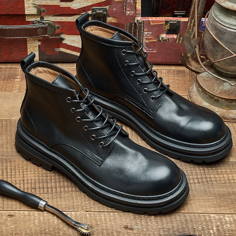 Men's Retro Ankle Leather Boot - Men'S Shoes Quality Brands recension och pris