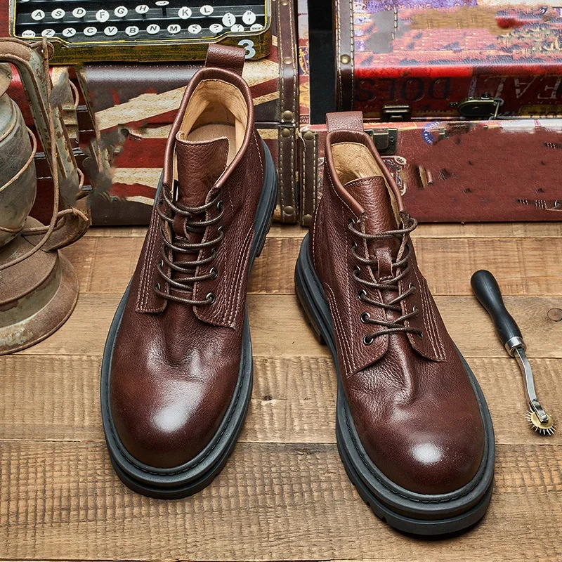 Men's Retro Ankle Leather Boot - Men'S Shoes Quality Brands recension och pris