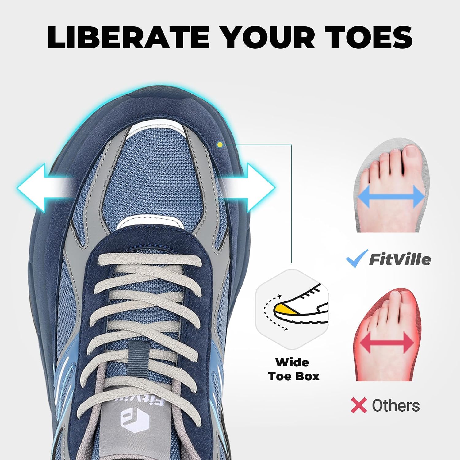 FitVille Wide Shoes For Men Wi - Men'S Shoes V5 Rnr recension och pris
