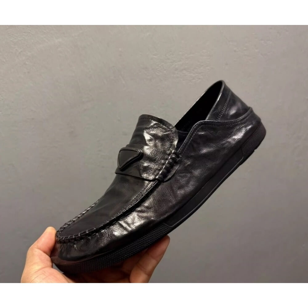 Handcrafted Black Leather Driv - Men'S Shoes Drivers recension och pris