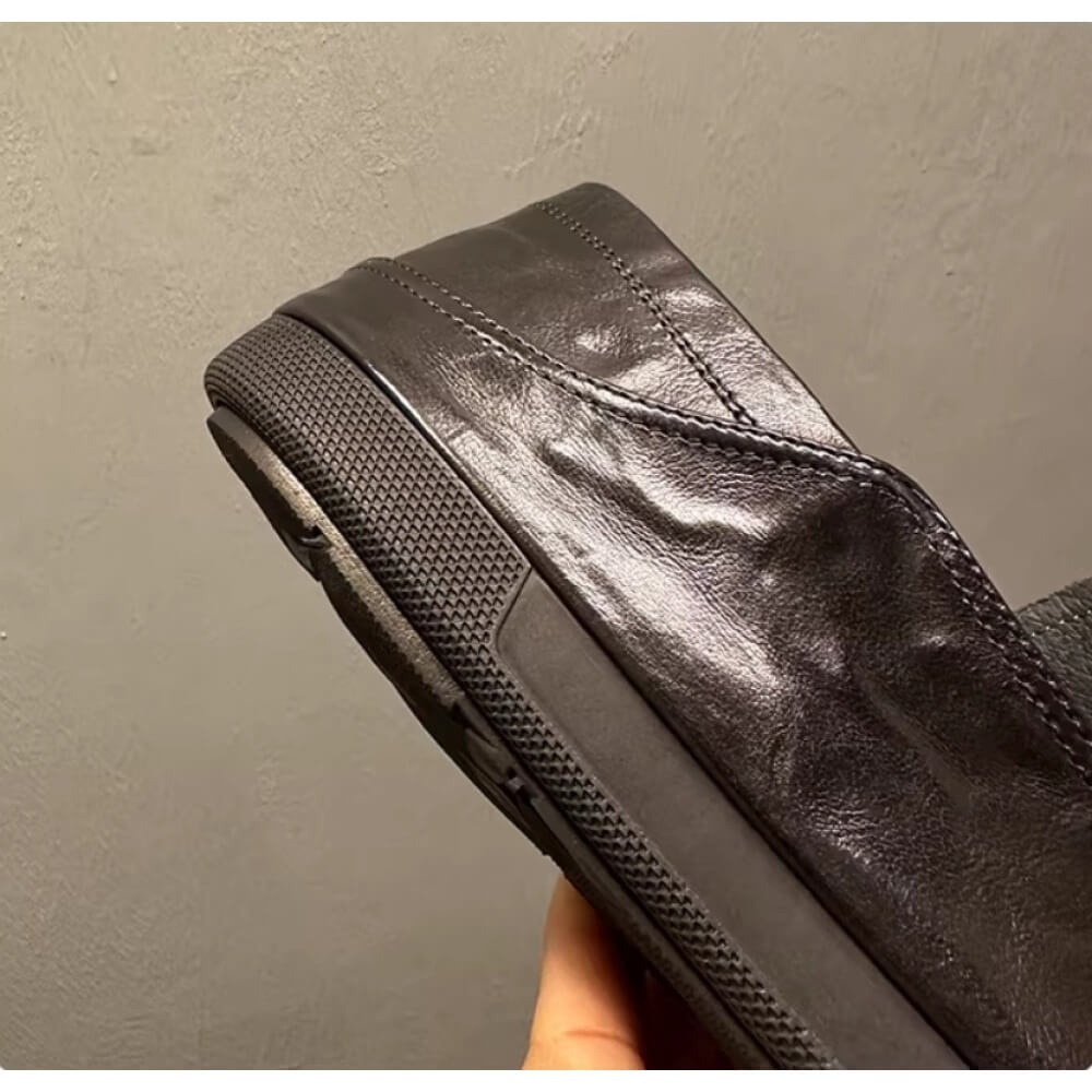 Handcrafted Black Leather Driv - Men'S Shoes Drivers recension och pris