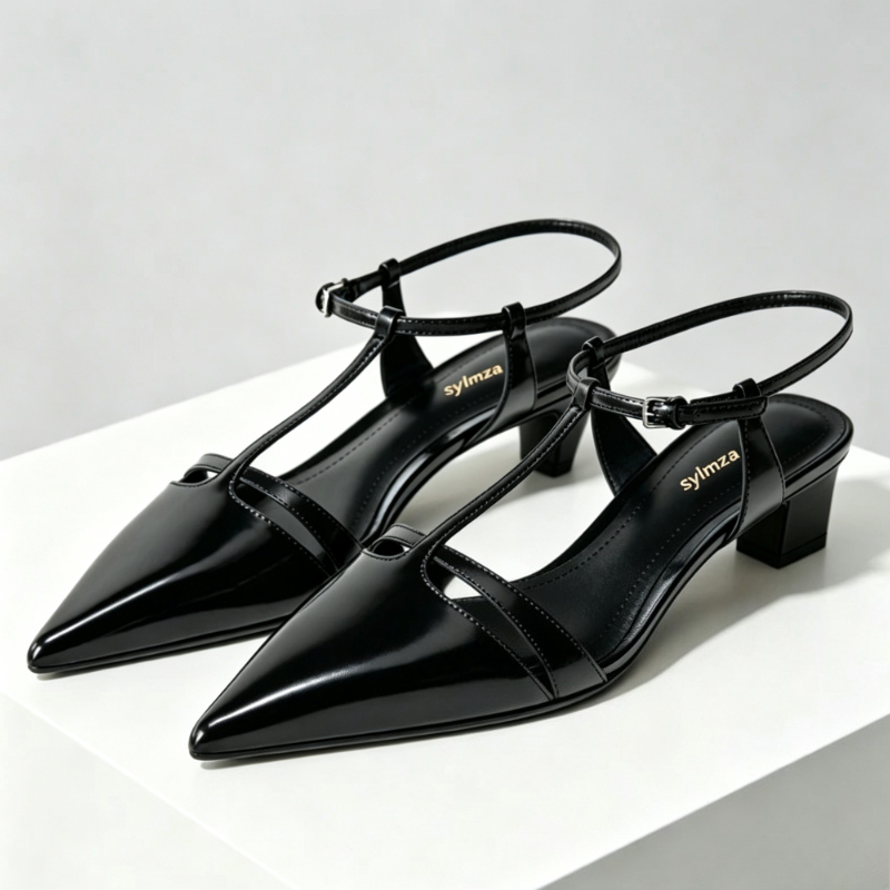 Patent Leather Kitten Heel Wom - Dress Shoe Pointed recension och pris