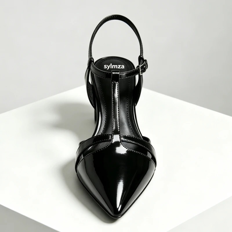 Patent Leather Kitten Heel Wom - Dress Shoe Pointed recension och pris