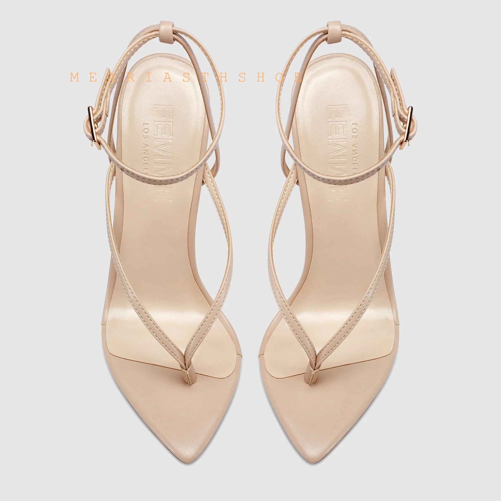 Beige Black Cross Straps Flip- - Dress Shoe Pointed recension och pris