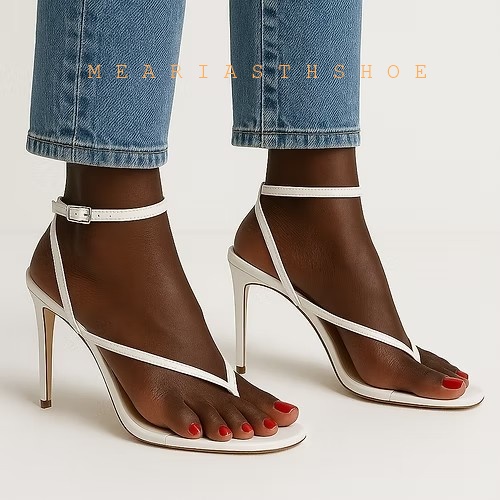 Beige Black Cross Straps Flip- - Dress Shoe Pointed recension och pris