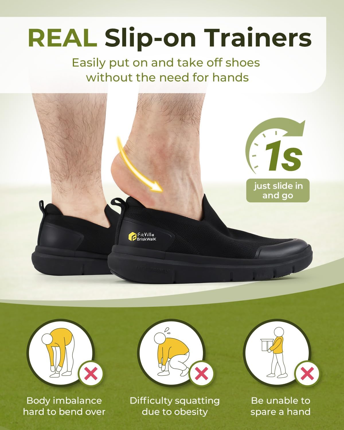 FitVille Men'S Extra Wide Slip - Men'S Shoes Plantar Fasciitis recension och pris