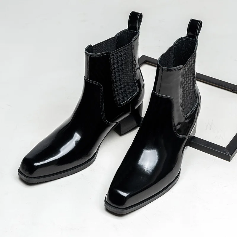 Luxury Patent Leather Mens Ank - Men Shoes For Wedding recension och pris