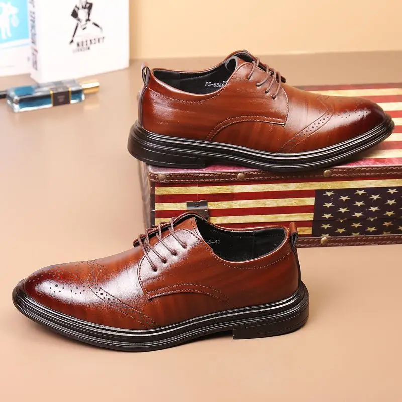 Solid Color Black Spring Autum - Men Shoes Clearance recension och pris