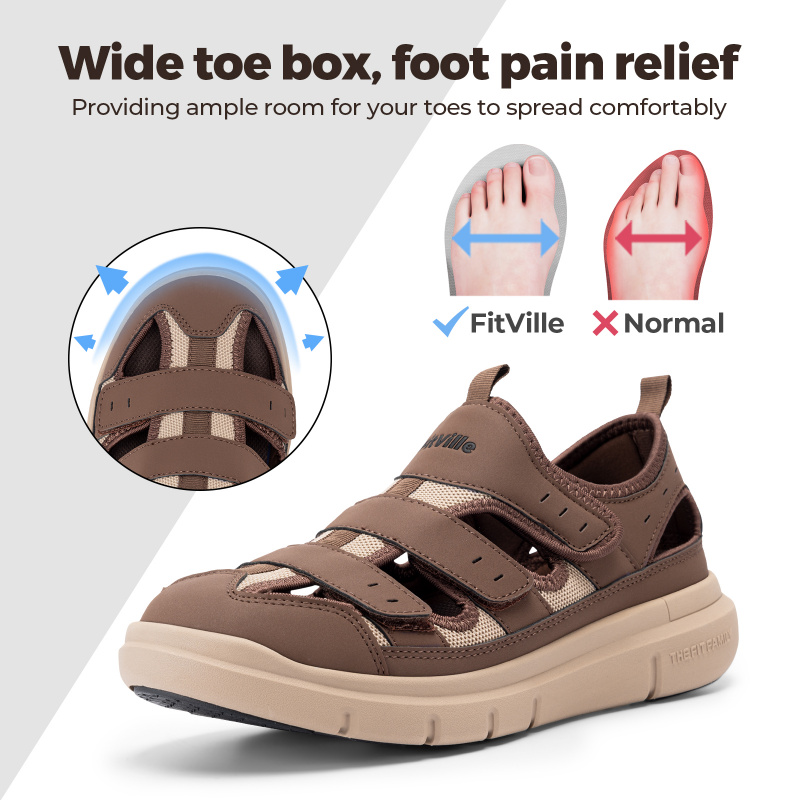 Summer Men'S Sandals Widened D - Men'S Shoes Plantar Fasciitis recension och pris