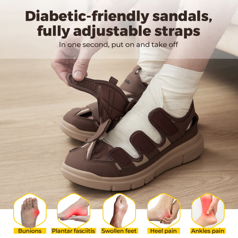 Summer Men'S Sandals Widened D - Men'S Shoes Plantar Fasciitis recension och pris